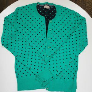 Banana Republic Green Polka Dot Women's Cardigan Size M